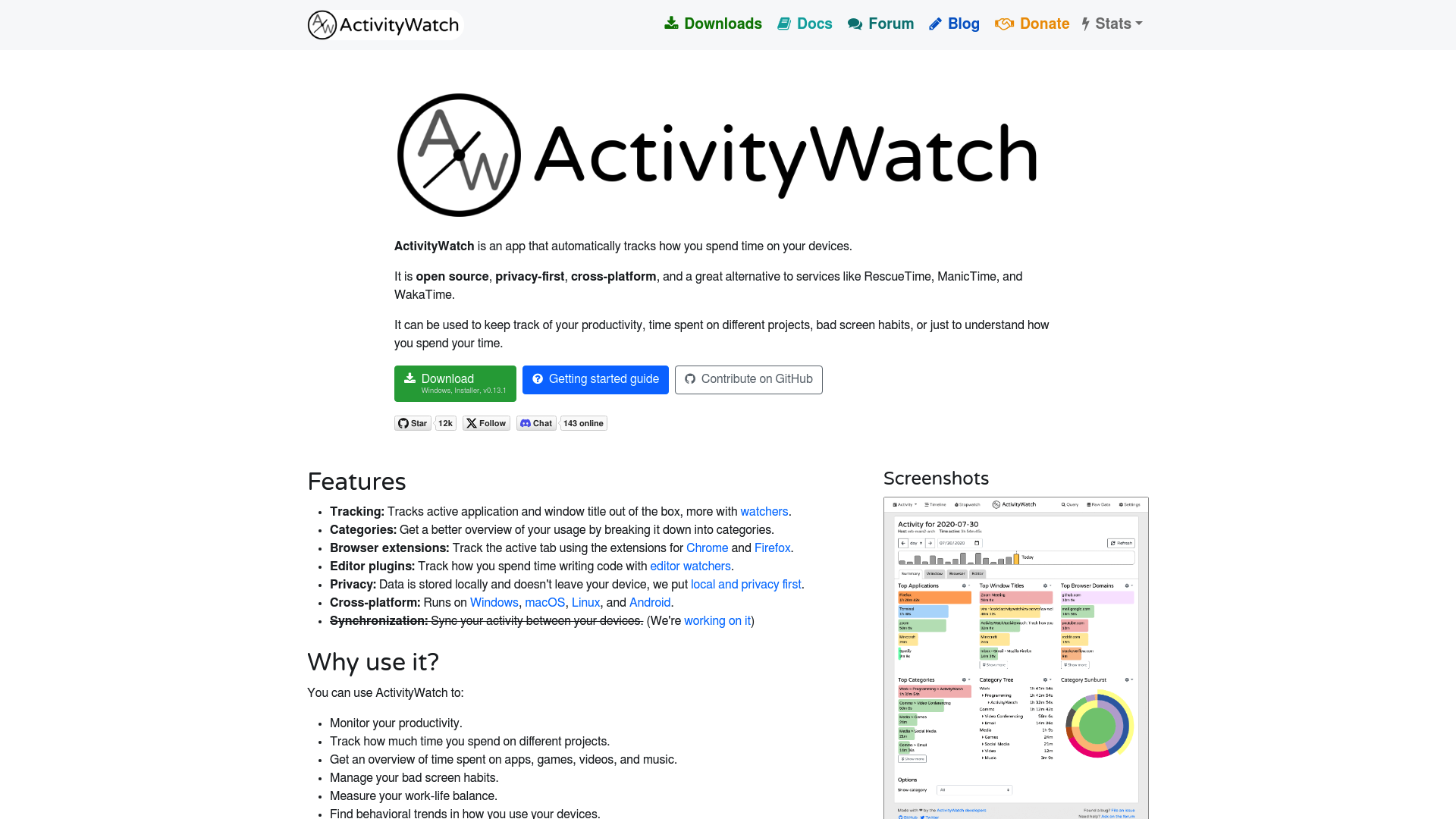 ActivityWatch screenshot