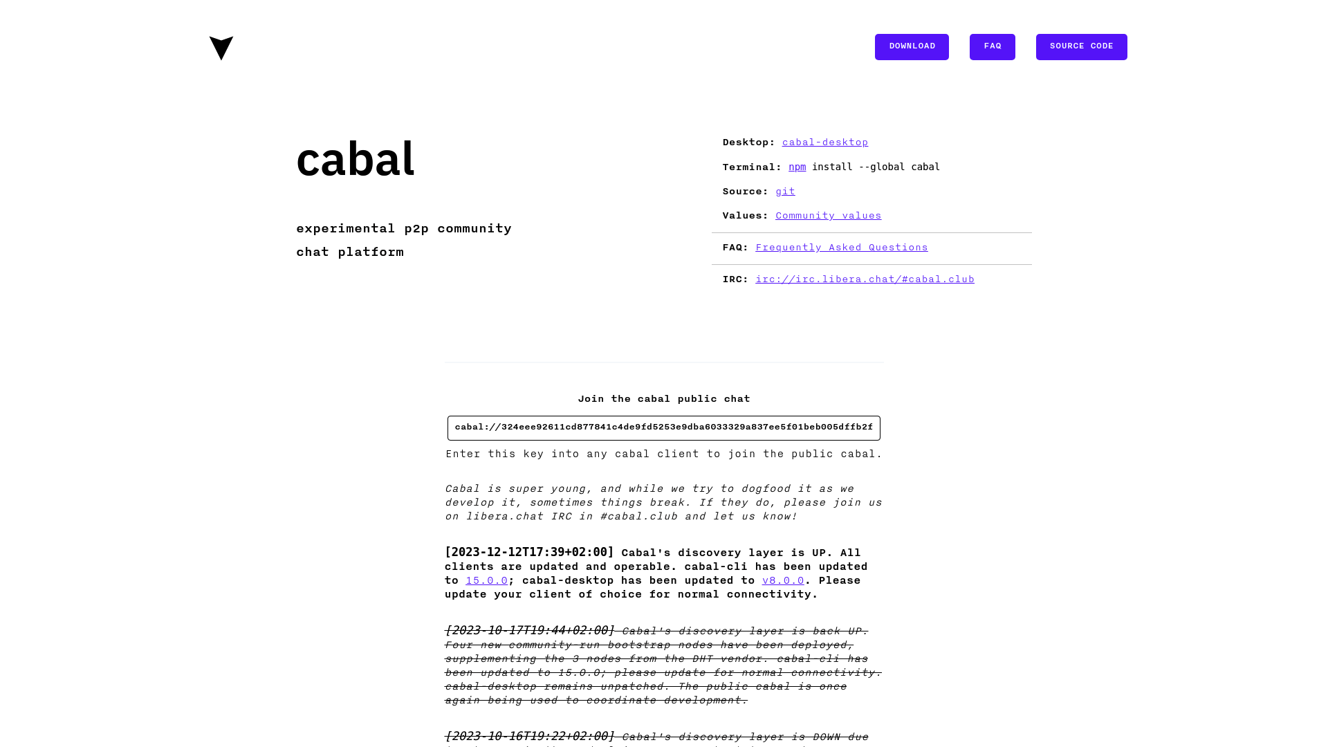 Cabal-desktop screenshot