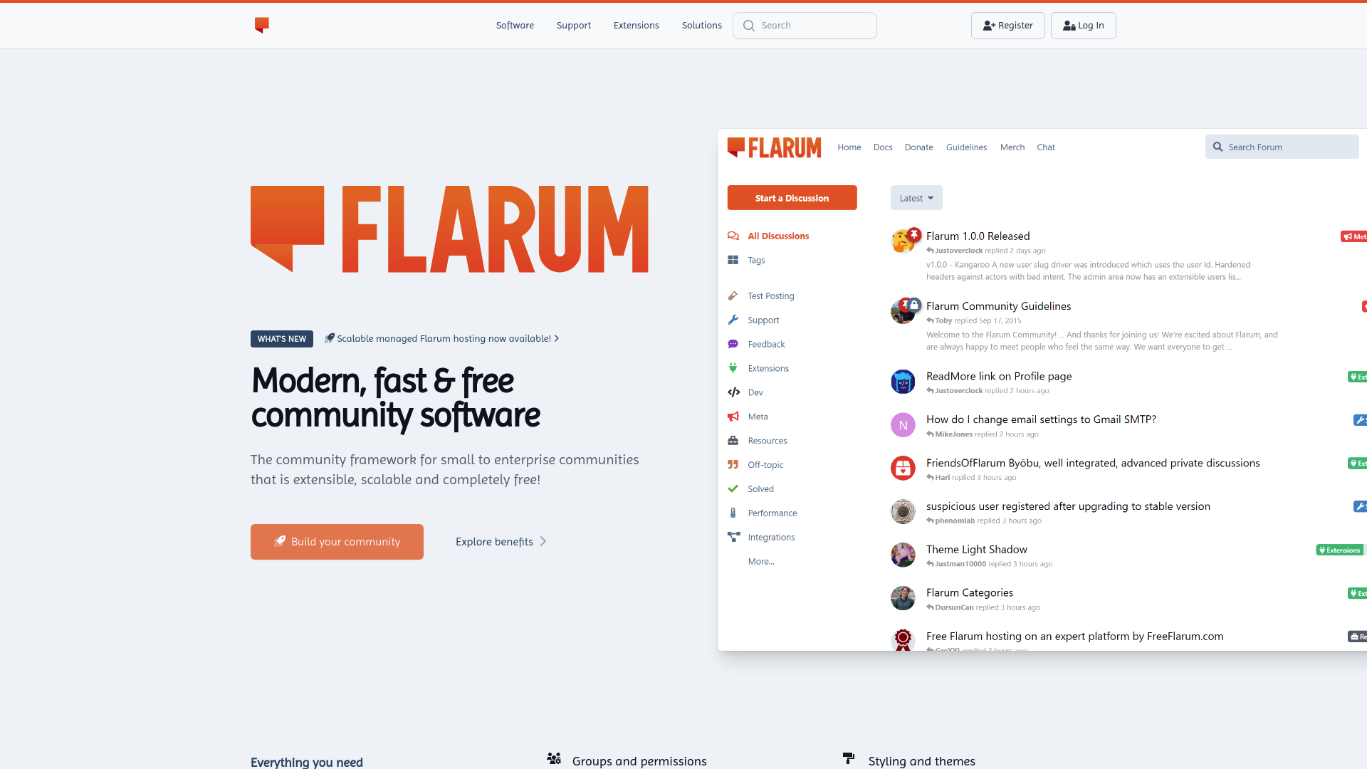 Flarum screenshot