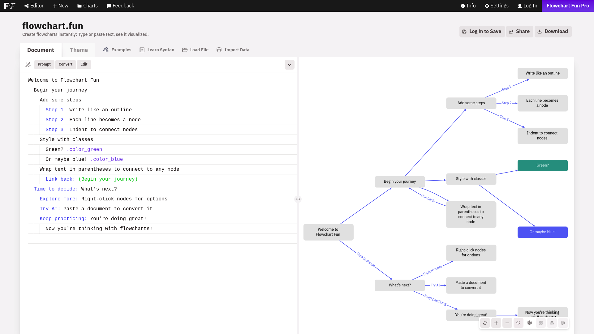 Flowchart.fun screenshot