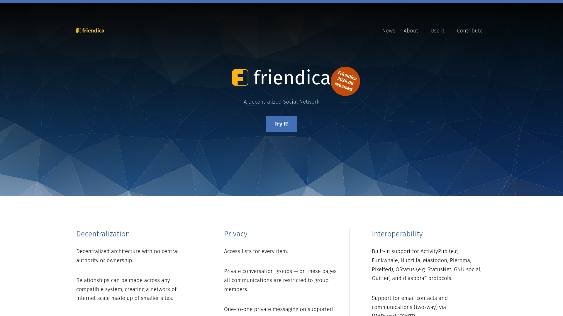 Friendica screenshot