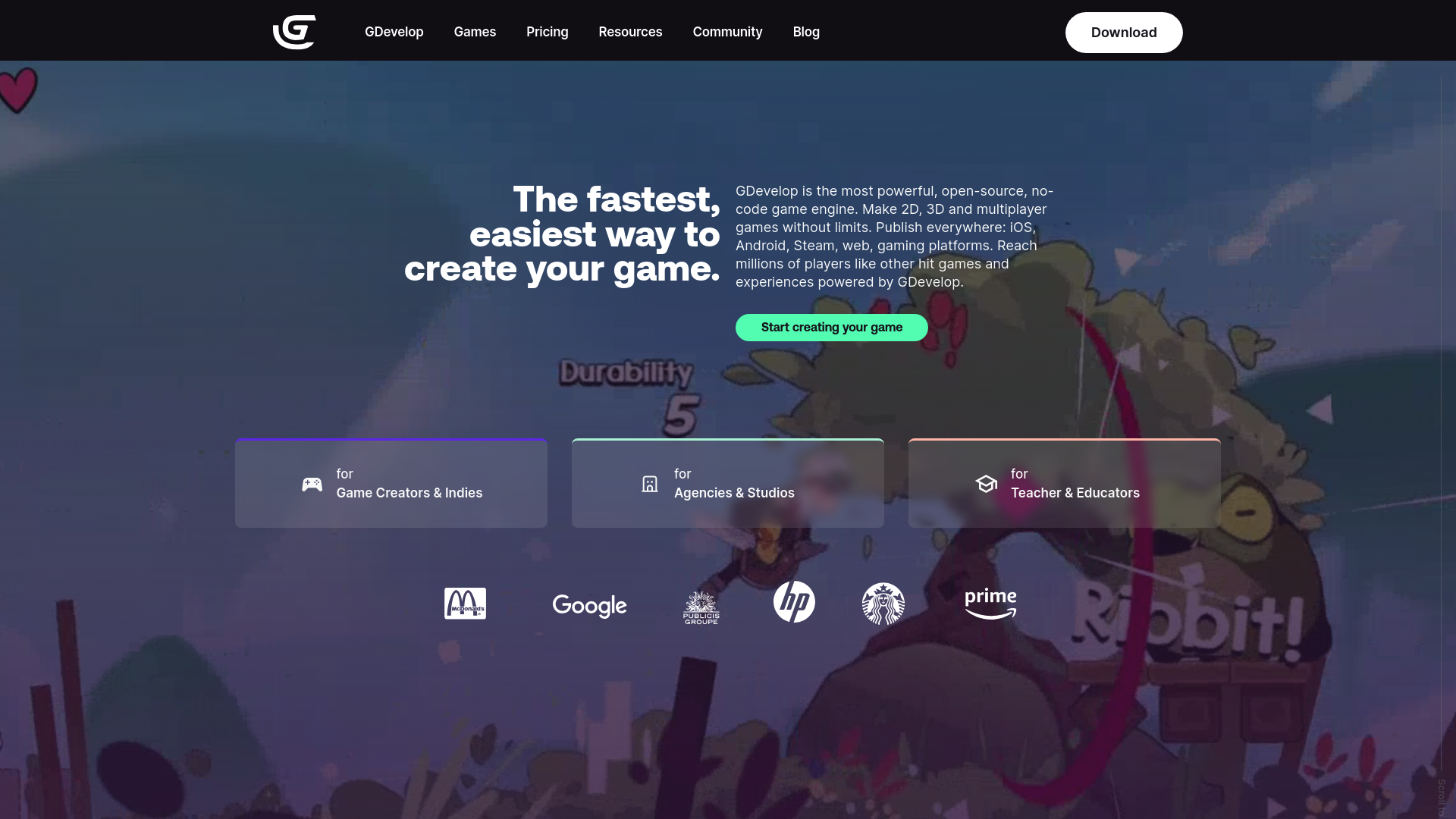 GDevelop screenshot