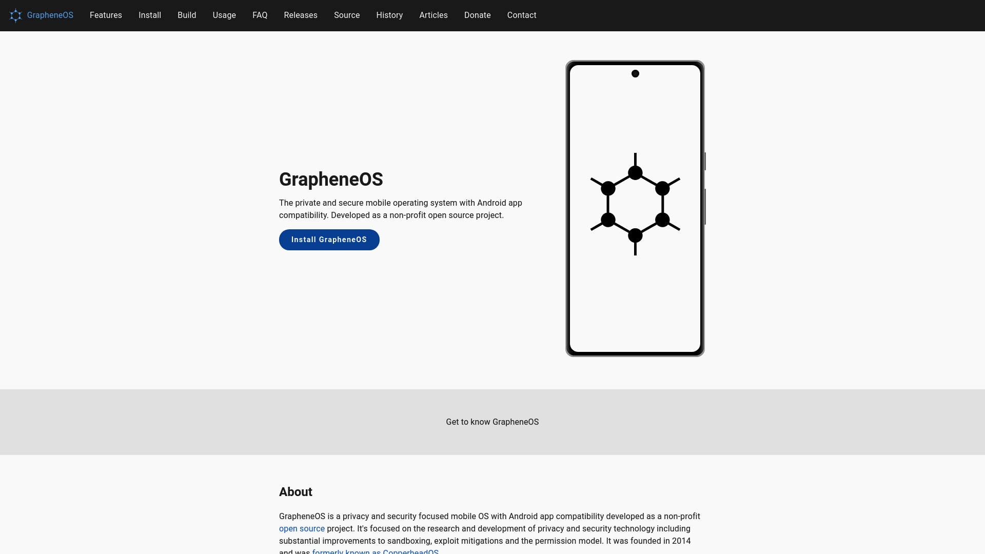 GrapheneOS screenshot