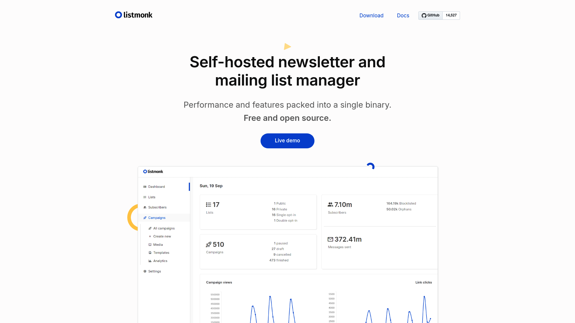 Listmonk screenshot