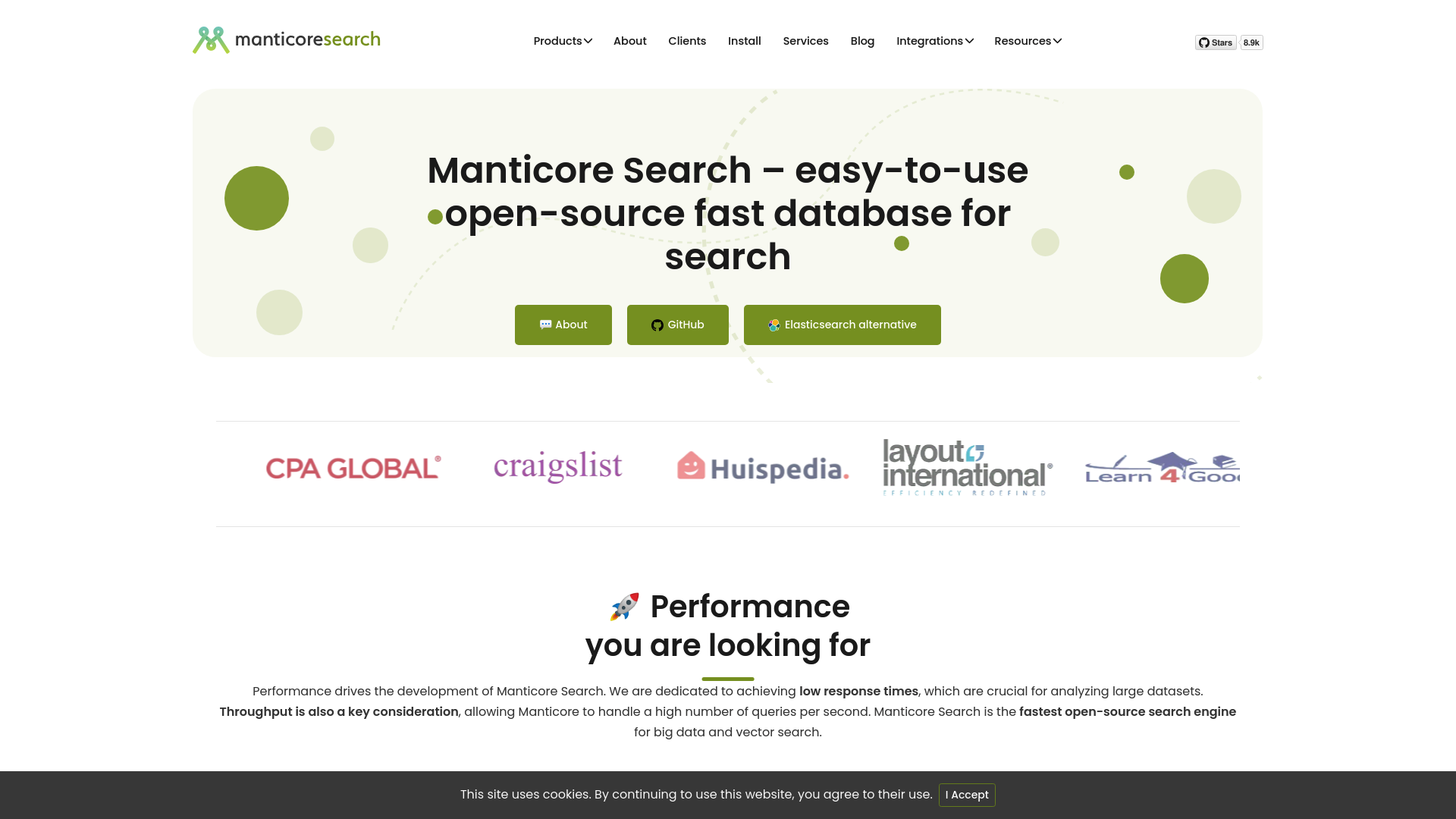 Manticoresearch screenshot