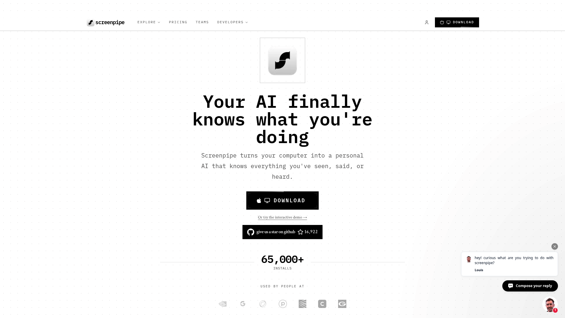 screenpipe screenshot