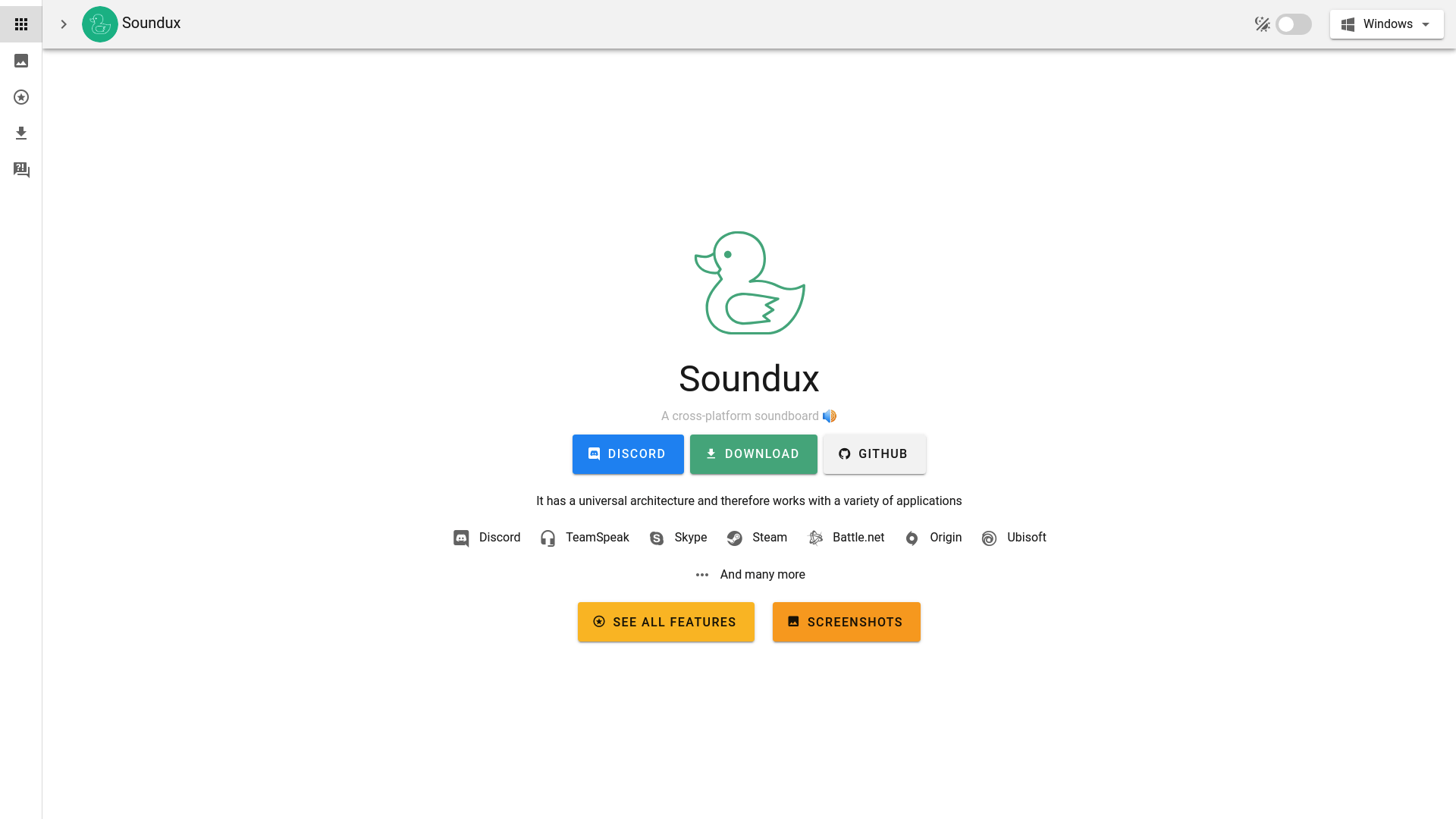 Soundux screenshot