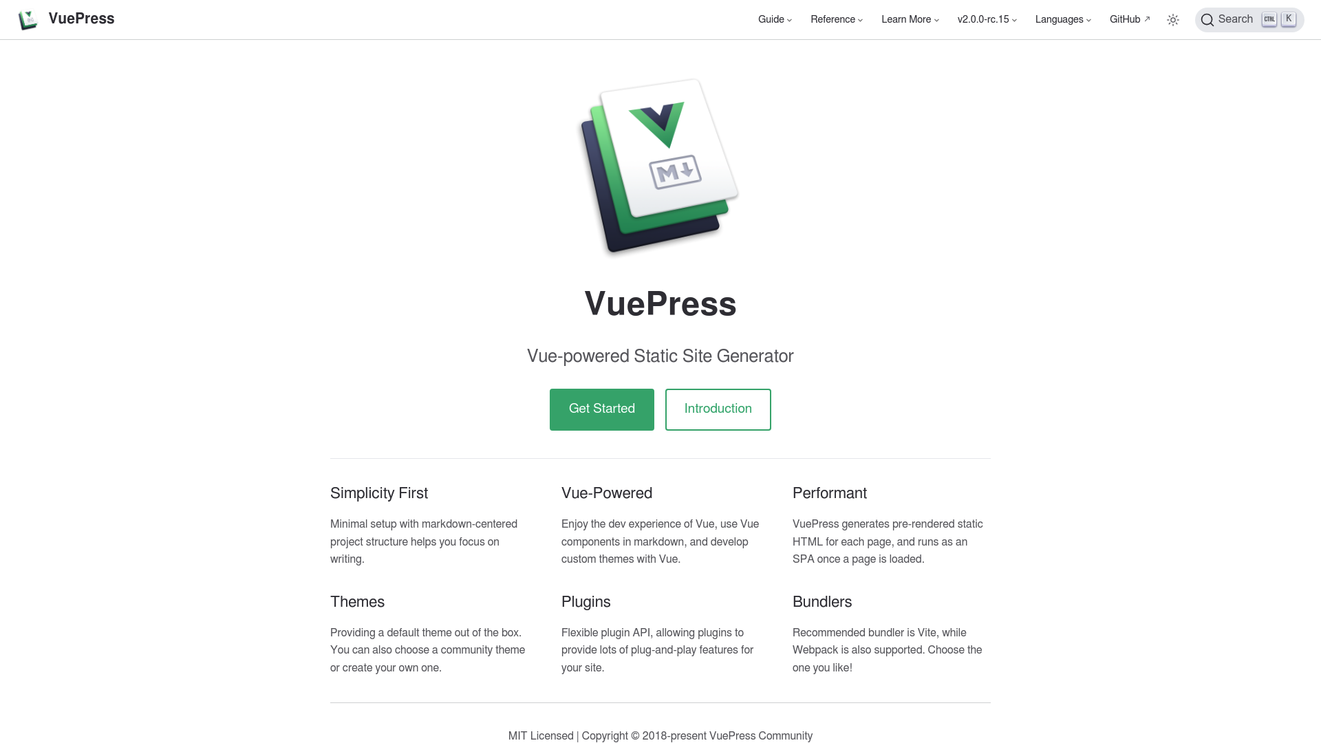 Vuepress screenshot