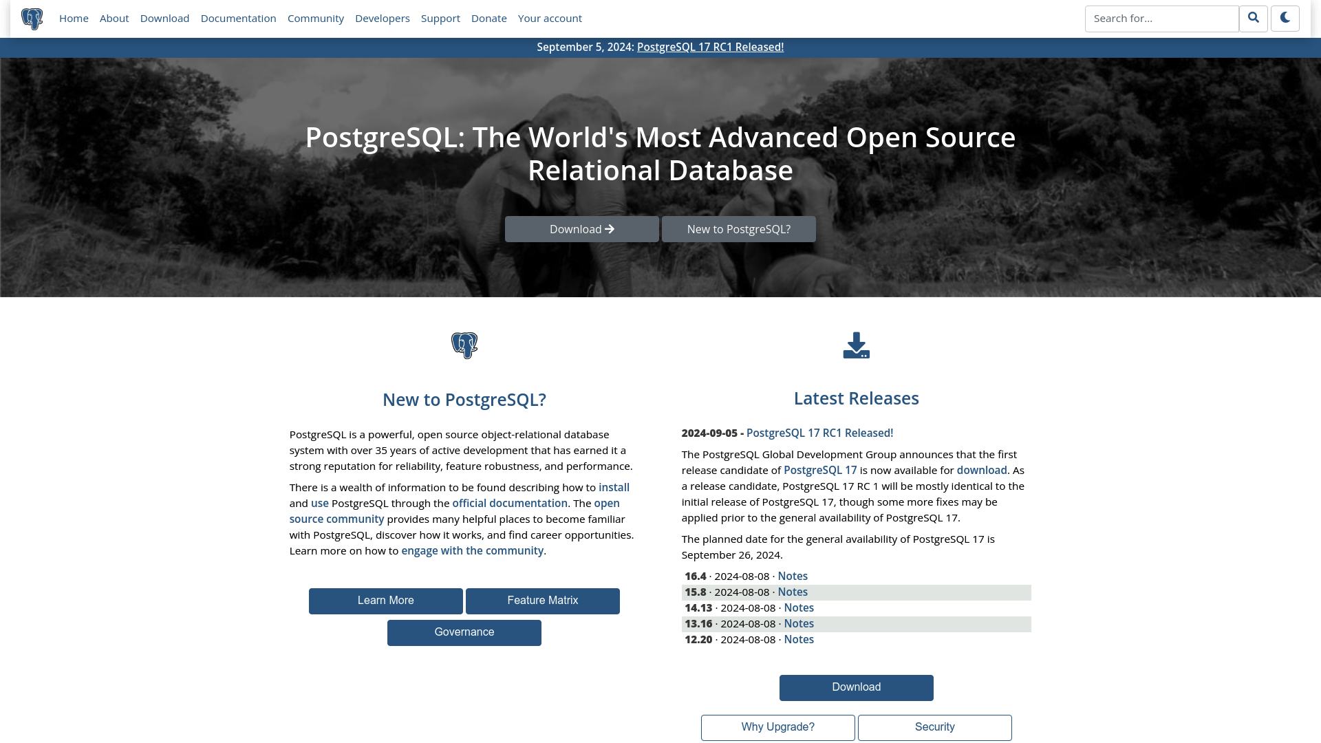 Postgres screenshot