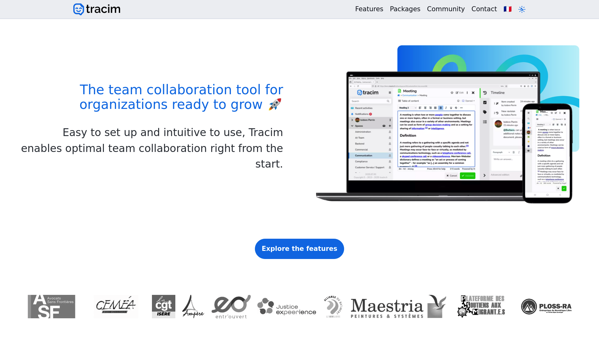 Tracim Teamwork screenshot